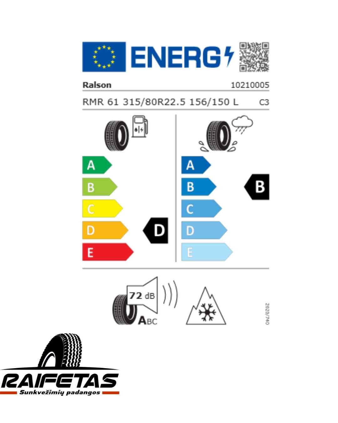 Ralson RMR 61 315/80 R22.5 - Image 2
