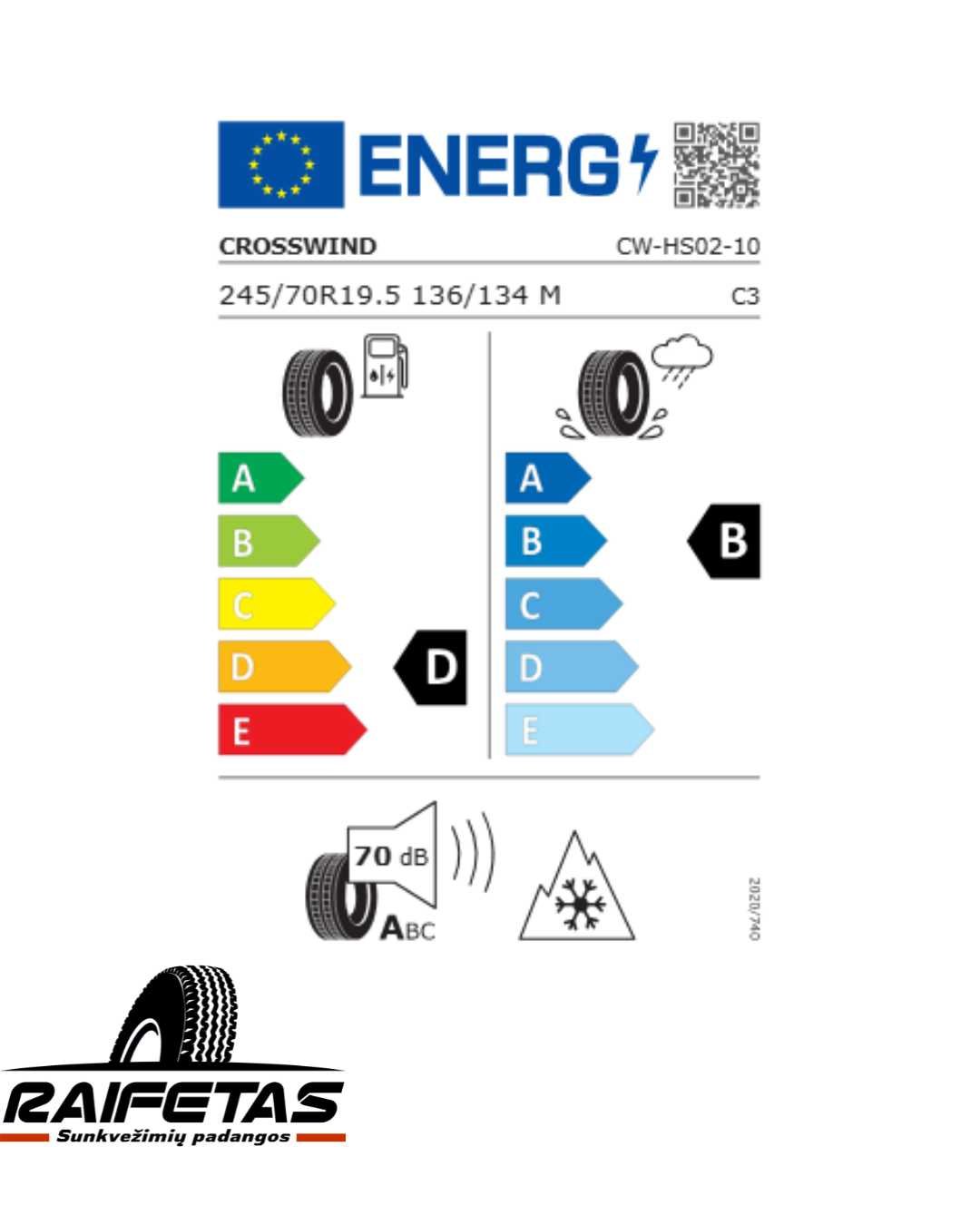 Crosswind CW-HS02 245/70 R19.5 - Image 2